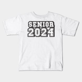 Retro Black tipography Senior 2024 Sport Old Graduation Kids T-Shirt